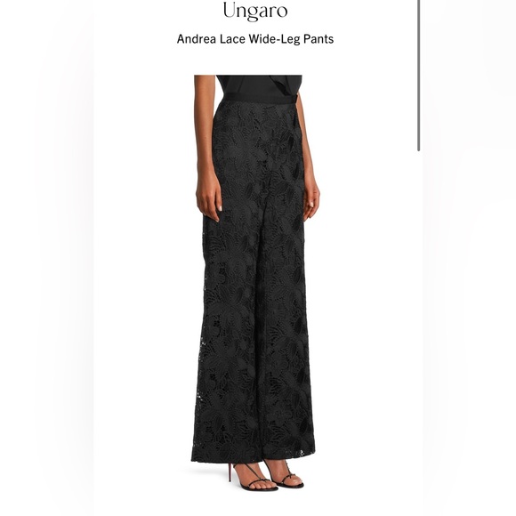 Authentic - Ungaro - Lace Wide-leg Pants - size S - Picture 2 of 7